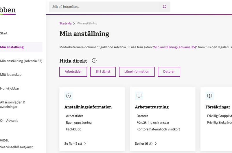 AI generates personal recommendations in Advania’s new intranet - Rek.ai